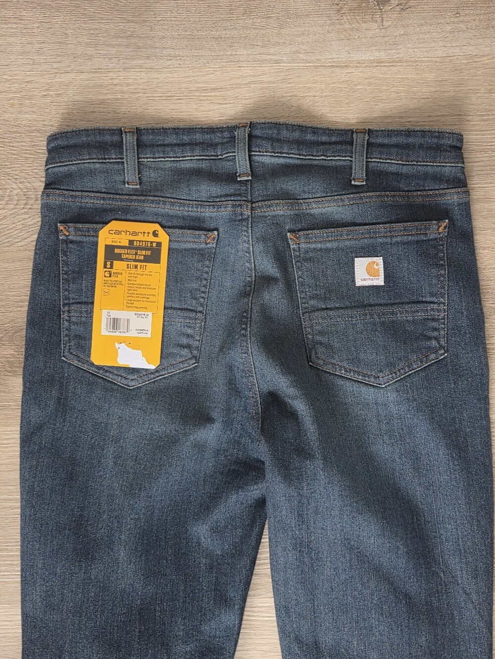 Carhartt Jeans Womens Rugged Flex Slim Fit Denim BD4976-W Size 12 Tall NEW NWT - Picture 5 of 9